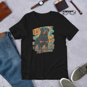 Rottweiler Unisex t-paita Graffiti