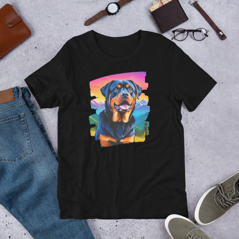 Rottweiler Unisex t-paita Popart tyylinen
