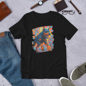 Doberman Unisex t-paita Graffiti