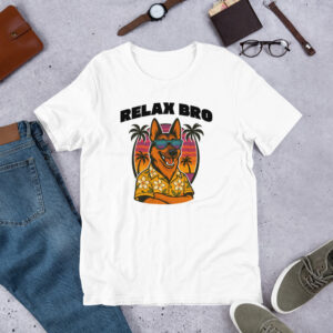 Saksanpaimenkoira Unisex t-paita “Relax Bro”