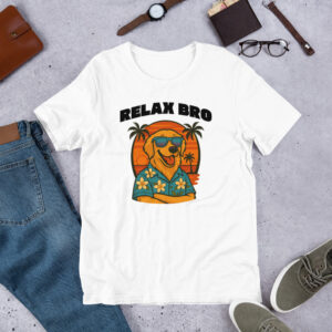 Kultainen noutaja Unisex t-paita “Relax Bro”